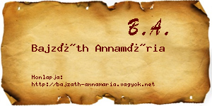 Bajzáth Annamária névjegykártya