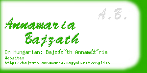 annamaria bajzath business card